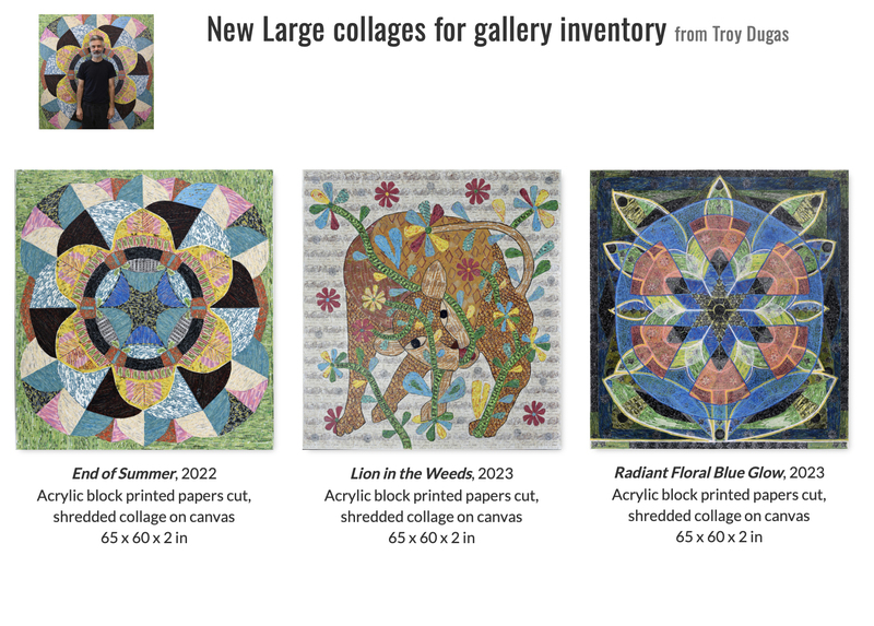 An example of an online viewing room, or Private Room on Artwork Archive from artist Troy Dugas with his work. 