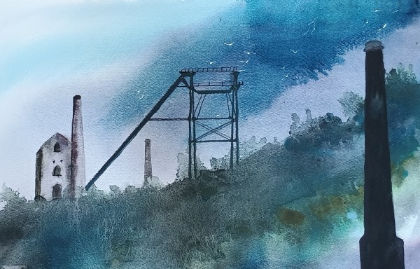 Cornish Tin Mine by Judith Beeby