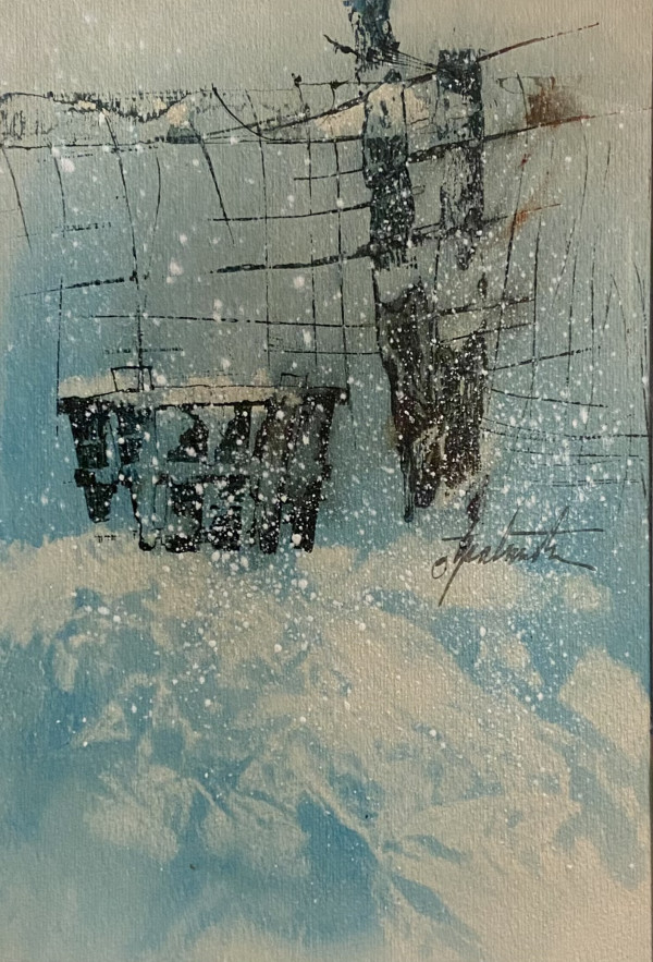 Fence and Snow by Thomas Palmerton