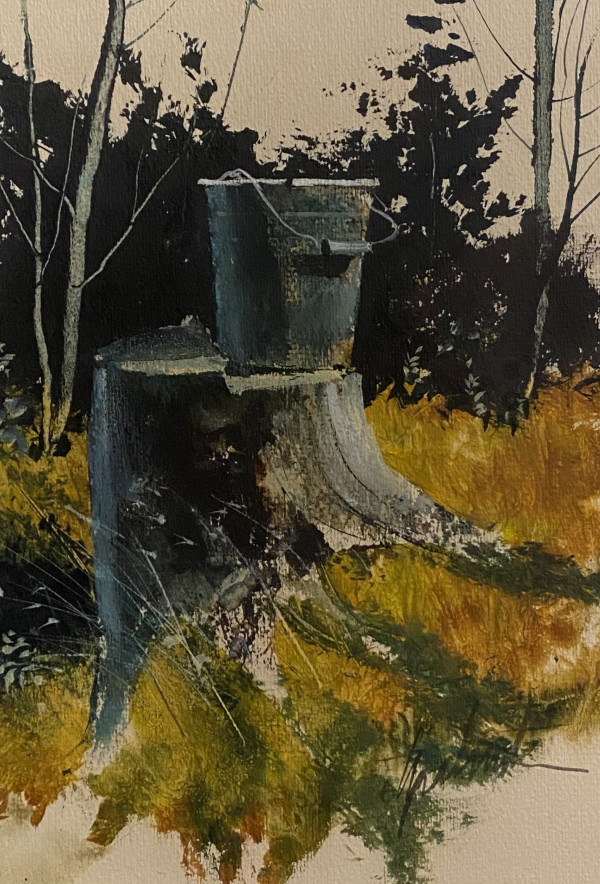 Bucket in Grass by Thomas Palmerton