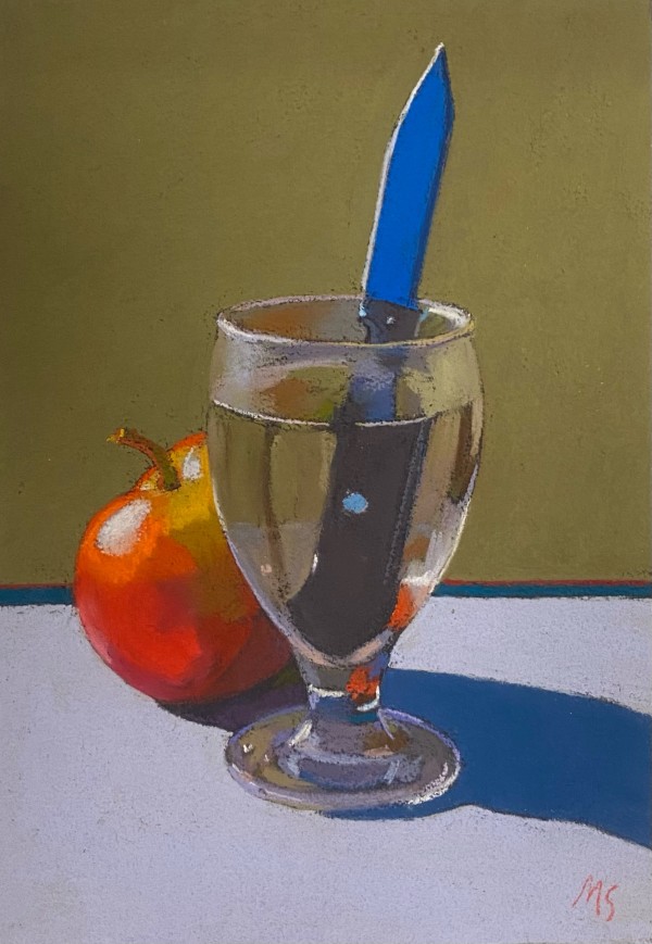 Glass with Knife by Mary Silverwood
