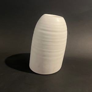 White ceramic ikebana vase