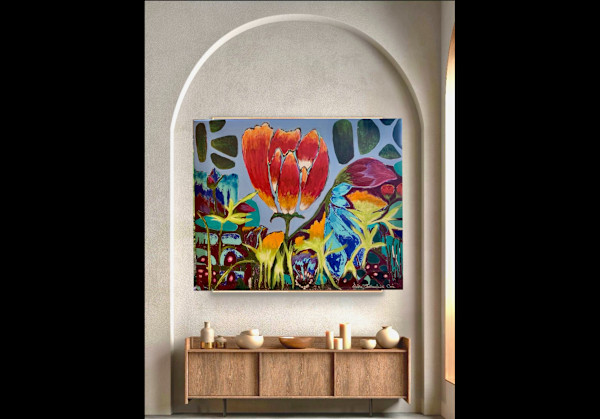 Flowers for Peace by Debra Sutherland Core  Fine Art