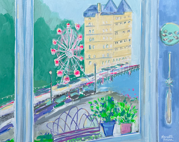 Summer on Llandudo Pier by Meredith Howse Art