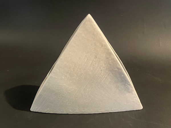 Triangular ceramic ikebana vase
