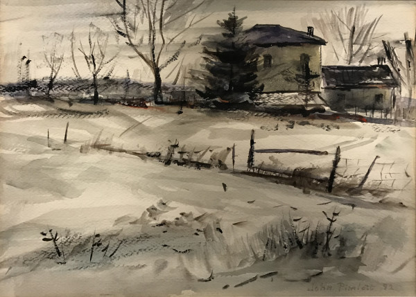 Rural Snow Scene by John Pimlott
