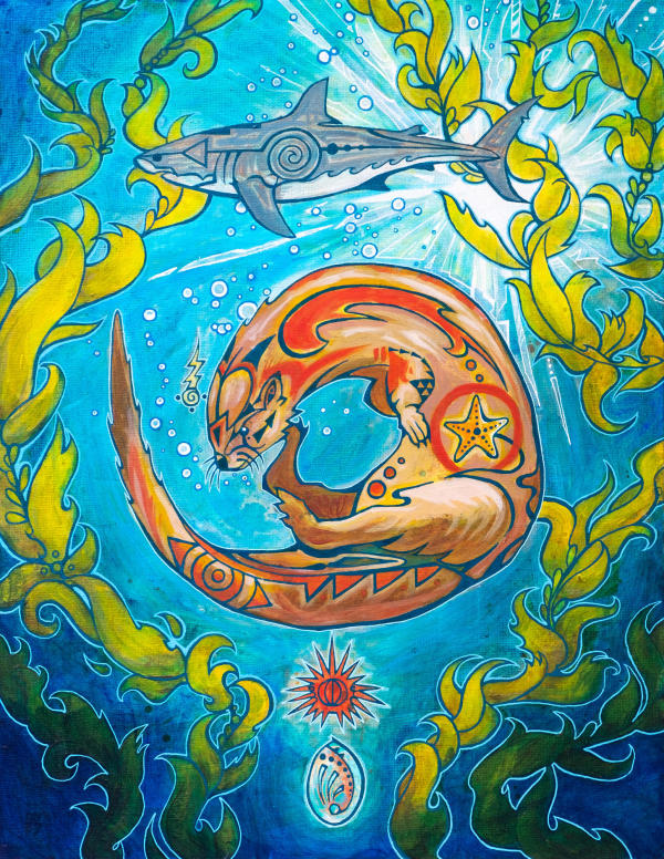 DS-054 / Sea Otter / Original / 14x18"