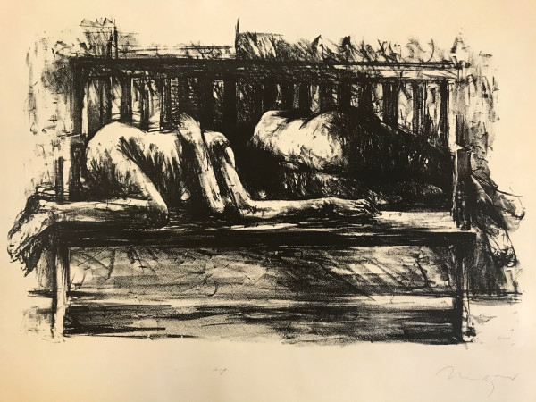 Bench from the portfolio of "Images from a Locked Ward" by Michael Mazur