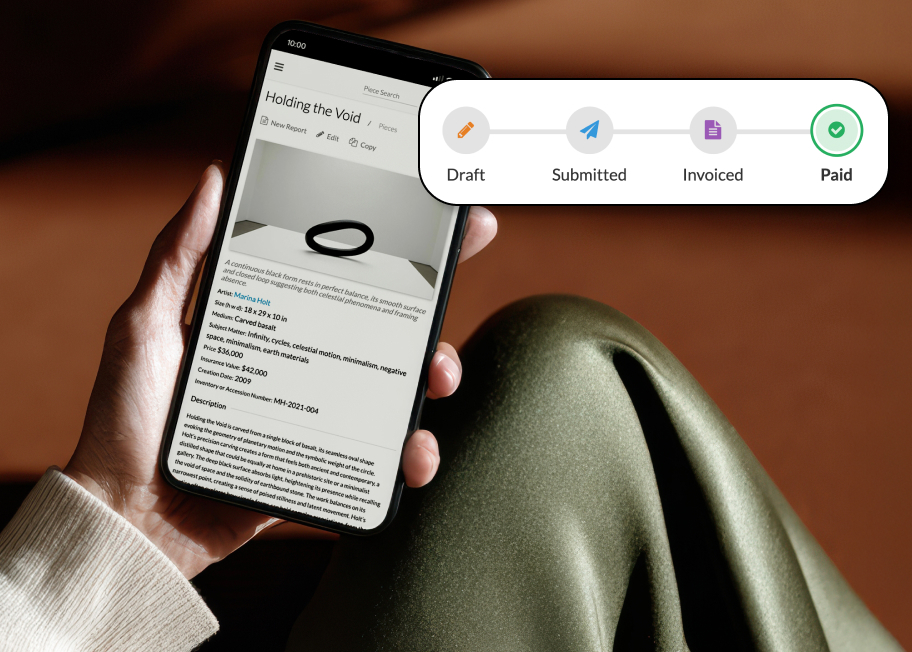 Sales page on an iPhone