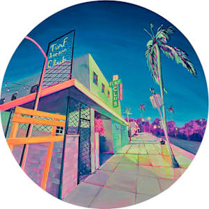 Turf Club at Night - Large Print 4/25 by Kate Joiner