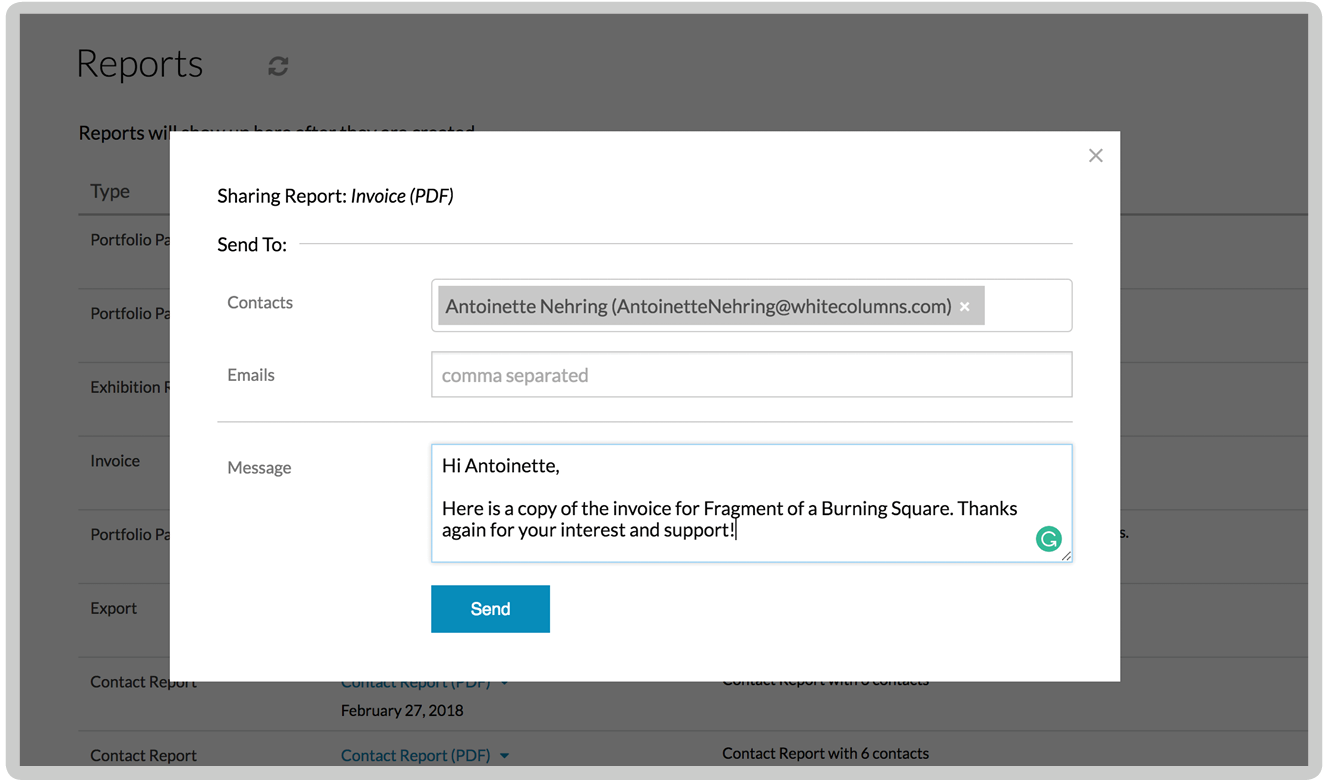Invoice sharing and file management
